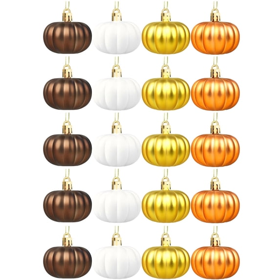 8 Pack 3D Pumpkin Hanging Ornaments Shatterproof Decorative Ball Pendants for Halloween Tree Party Indoor Display