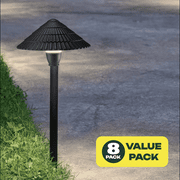 8 Pack Low Voltage Landscape Lighting, AC/DC 12V, Waterproof Aluminum, Outdoor LED Pathway Lights, Cool White