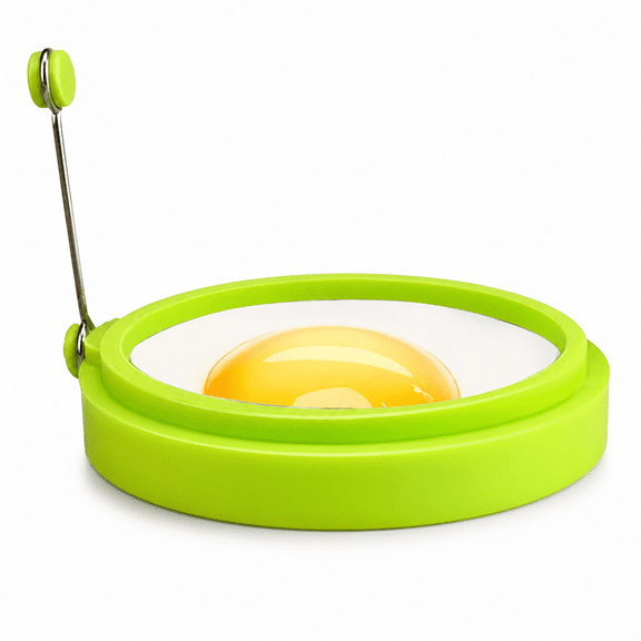 8 Pack 4 Inch Food Grade Silicone Egg Rings, Non-Stick Egg Mold for Breakfast Sandwiches & McMuffins (Green)