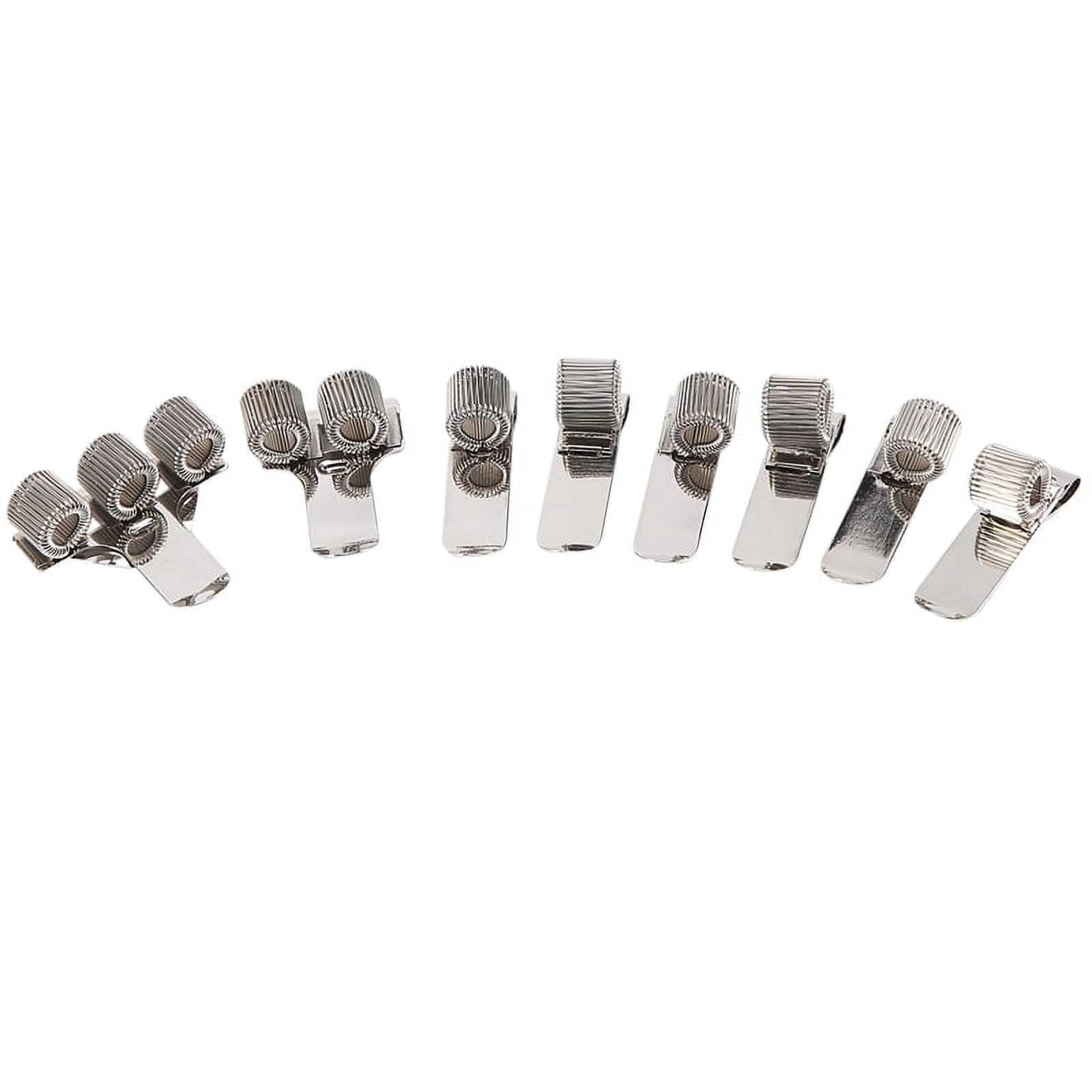 8 Pack 4 Size Stainless Pen Holder Clip for Notebook and Clipboard with