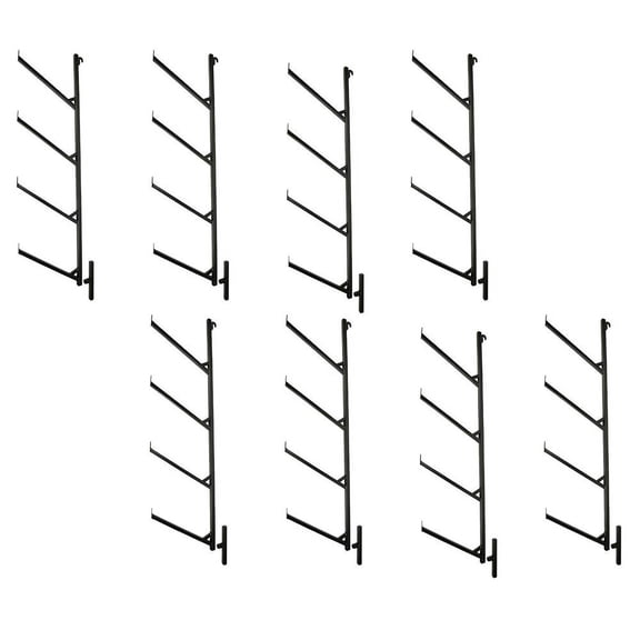 Mytee Products 4 Tier Black Powder Coated Steel Rack for Heavy Duty Trailer Containers, 18"(L) x 64"(H)