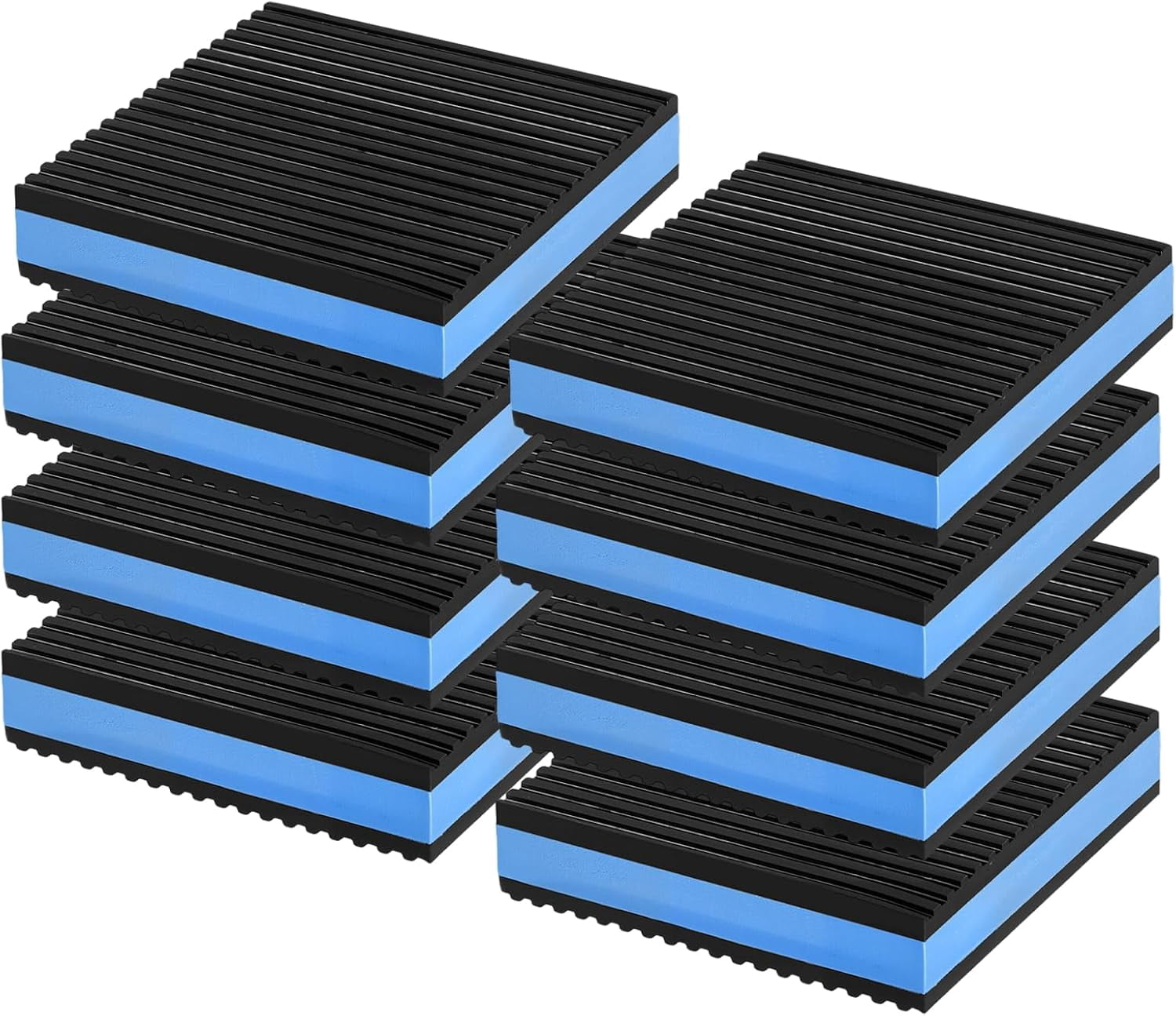 8 Pack 4 x 4 x 7/8 Inch Anti Vibration Pads, Rubber Isolation Pads, EVA ...