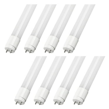 8 Pack 48" 18W T8 LED Tube Light Bulb, Single and Dual End, G13 Bi-Pin Base, 4000K Cool White