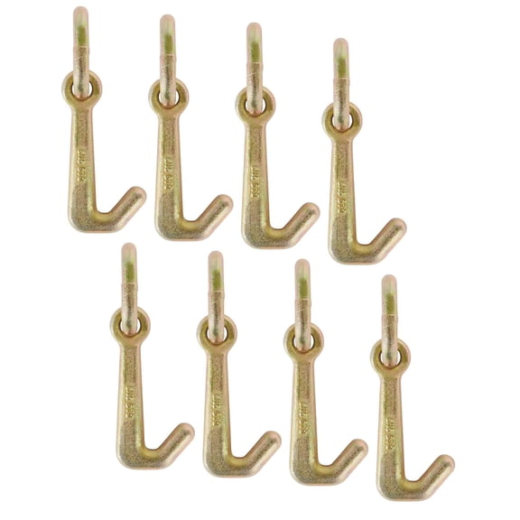 (8 Pack) 5/16" Mini J Hook G70 w/Oblong Link, 5400 lbs WLL