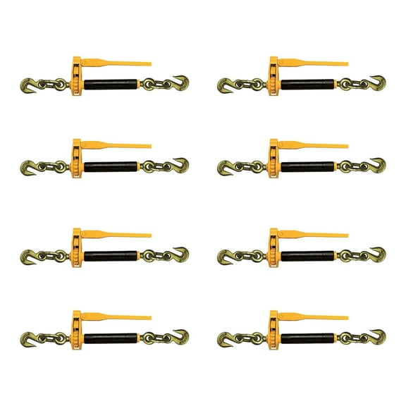 (8 Pack) 5/16 Peerless QuikBinder Plus Ratchet Binder 7,100# WLL Chain Tow H5125-0658