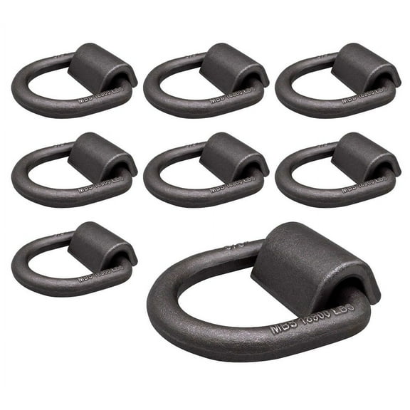 (8 Pack) 5/8" Heavy Duty Weld-On Forged D Ring 18,900 Lbs
