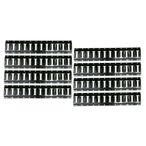 (8 Pack) 5 Ft Horizontal E Track Tie-Down Rail - Made in USA | Black Powder Coated, Bolt-On Tie Down Rail for Cargo on Pickups, Trucks, Trailers, Vans