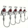 thumbnail image 1 of 8-Pack/5-Pack Realistic Fish Eye Jig Heads for Fishing Lures, Silver Iron Hook Accessories, Fishing Tackle, Jig Hooks for Sport & Outdoor Activities, 1 of 5