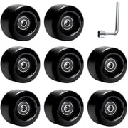 8 Pack 58mm Quad Roller Skate Wheels with ABEC-9 Bearings, 82A PU Replacement
