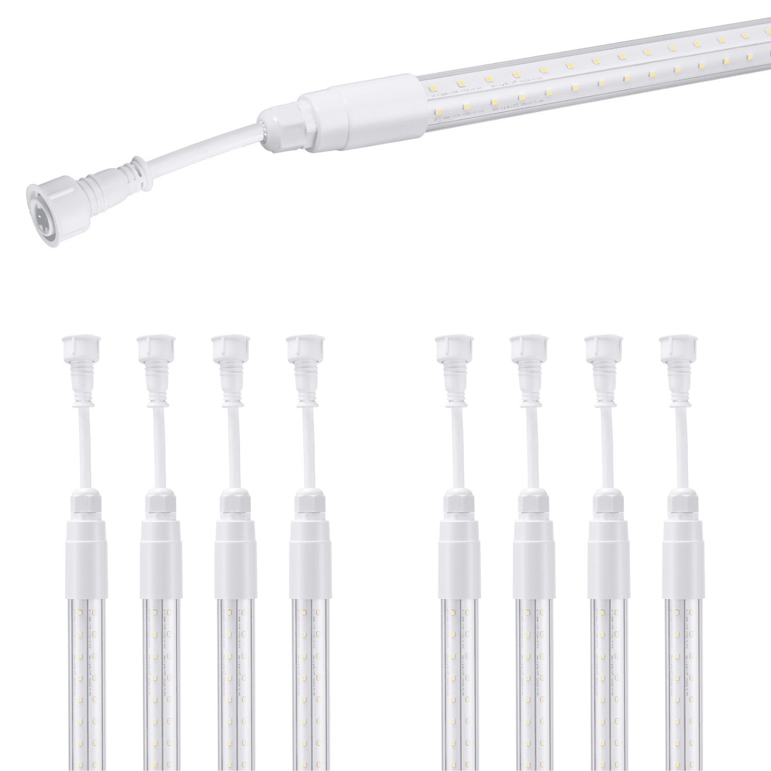 8 Pack 5FT 23W LED Freezer Tube Lights, 3335LM Commercial Refrigerator Cooler Light Fixture, Wet Location, 5000K Daylight, ETL Listed