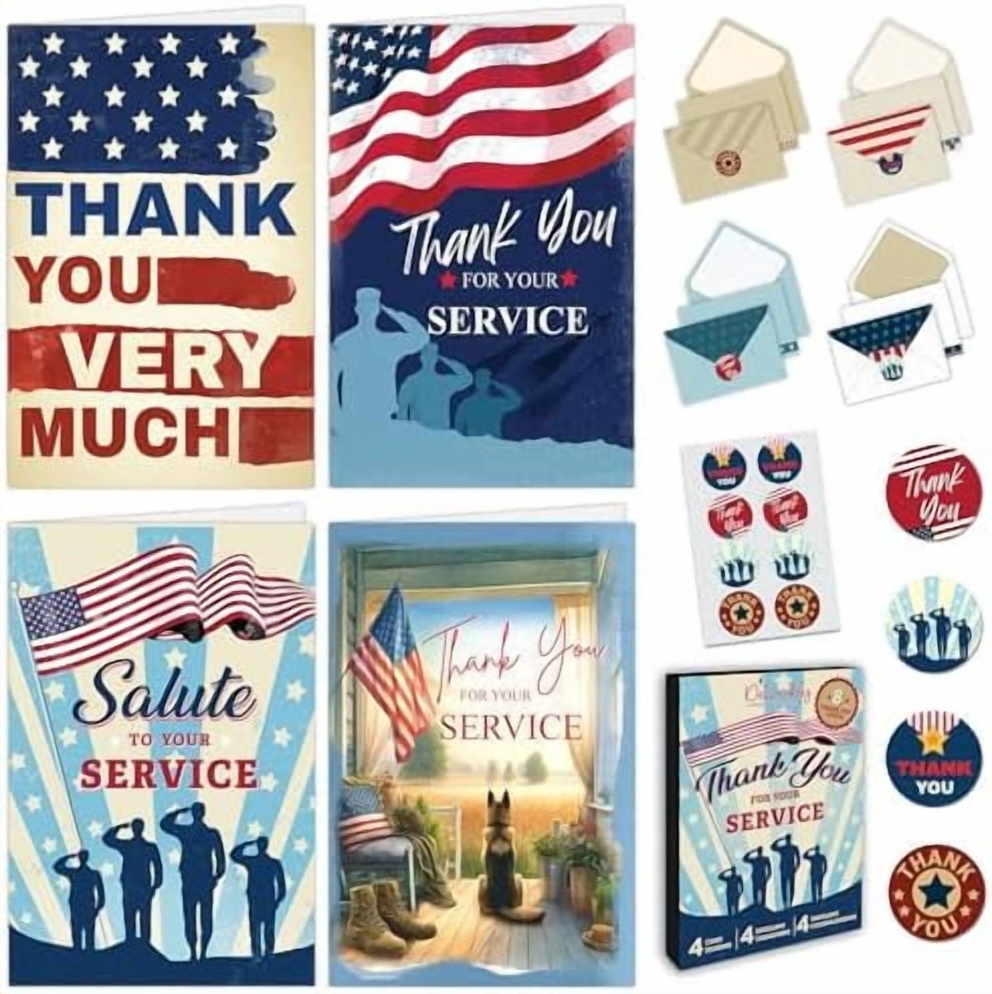 40 Pack Patriotic American Flag Postcards | 4x6 All Occasion Note Cards | Glossy Front, Matte Back For Writing