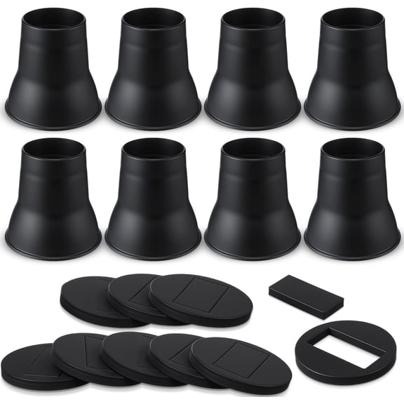 8 Pack 6 Inch Heavy Duty Bed Risers, Round Furniture Risers for Beds Sofas Tables Chairs, 12000 Lbs Total Capacity