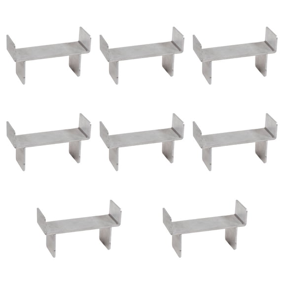 8 Pack 6 Load Leveler Aluminum Lumber Clip Compatible with 3-3/8" Stake Pockets 20K Capacity - H Shaped Secure Load Distribution & Protection for Heavy-Duty Loading Operations