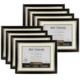 thumbnail image 1 of Studio Decor 8.5" x 11" Black & Gold Document Frame with Double Mat, 8 Pack, 1 of 4
