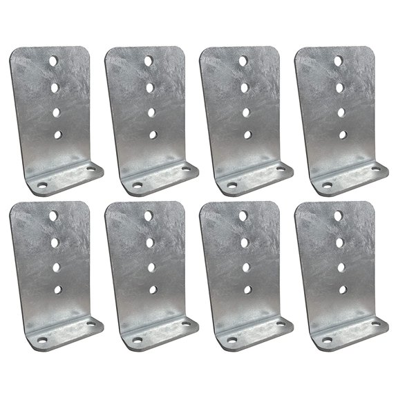 8 Pack - 8" Galvanized L-Type Boat Trailer Bunk Bracket, Heavy Duty