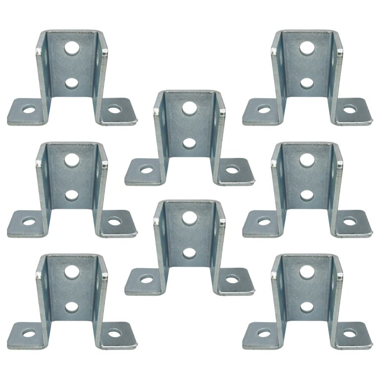 Heavy Duty 180-Degree Strut Channel Brackets (4-Pack) - For 1-5/8" Metal Framing, Solar Panels
