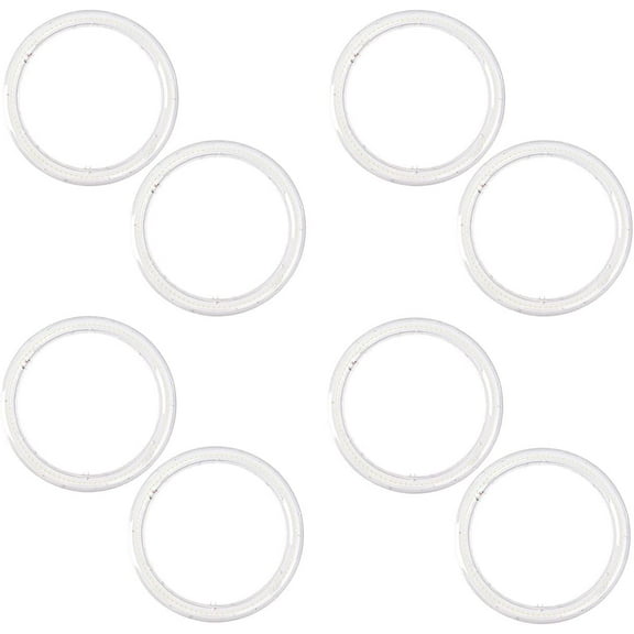 8 Pack 8-Inch T9 LED Round Circline Lamp, Circular Light Ceiling Light 14w, Clear Cover 1540 Lumens,6000K Daylight,G10Q 4-Pin Base Super Bright to Replace FC8T9 Fluorescent Light
