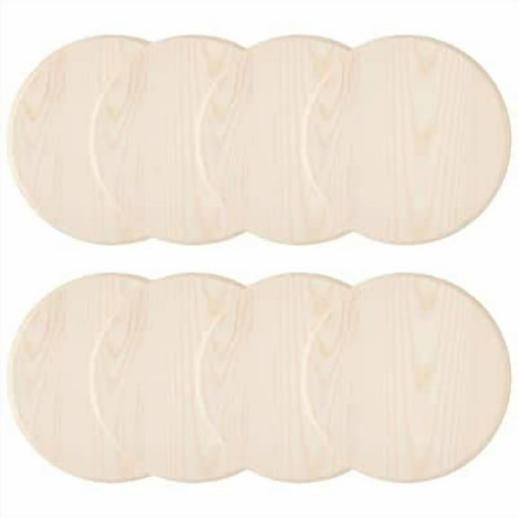 8 Pack: 8" Pine Circle Plaque by Make Market