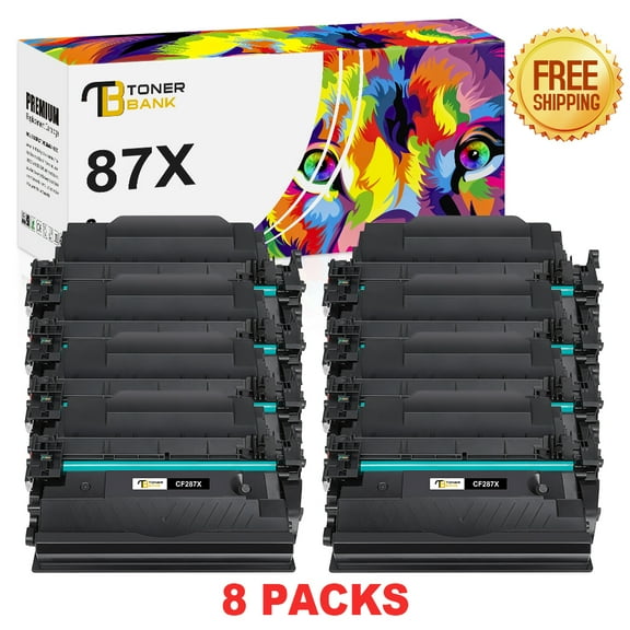 8-Pack 87X Toner Cartridge Compatible for HP CF287X 87X CF287A 87A LaserJet Enterprise M506 M506n M506x M506dn MFP M527 Series Pro M501n M501dn High Yield Black Printer Ink