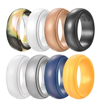 Saco Band Silicone Ring Wedding Band For Men - 8.8mm Width 2.3mm Thick, 15.5 - 16 (23.47mm), Silicone, No Gemstone