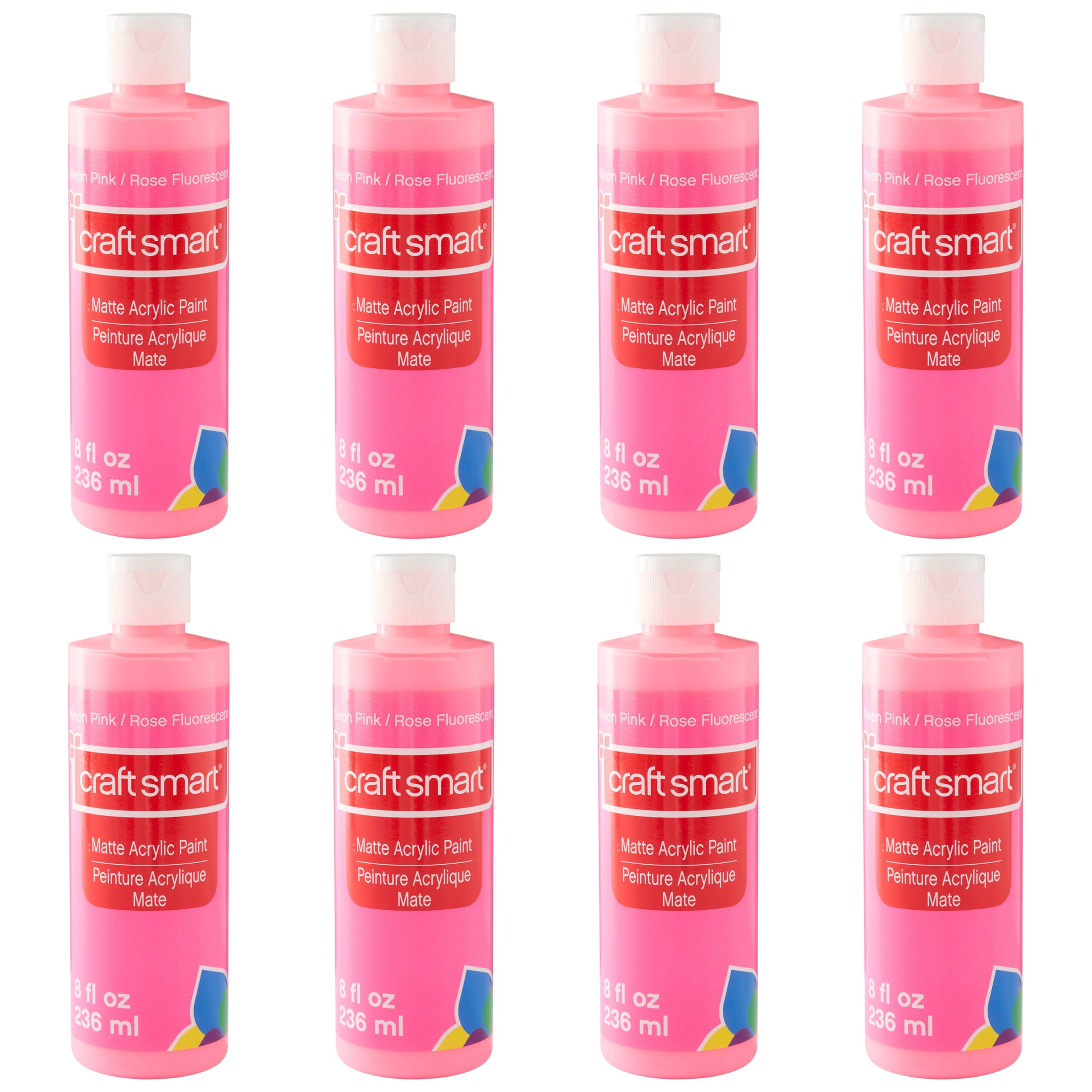 Craft Smart 8oz. Neon Acrylic Paint, 8 Pack