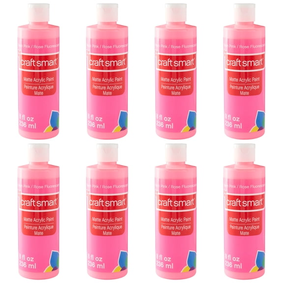 Craft Smart 8oz. Neon Acrylic Paint, 8 Pack