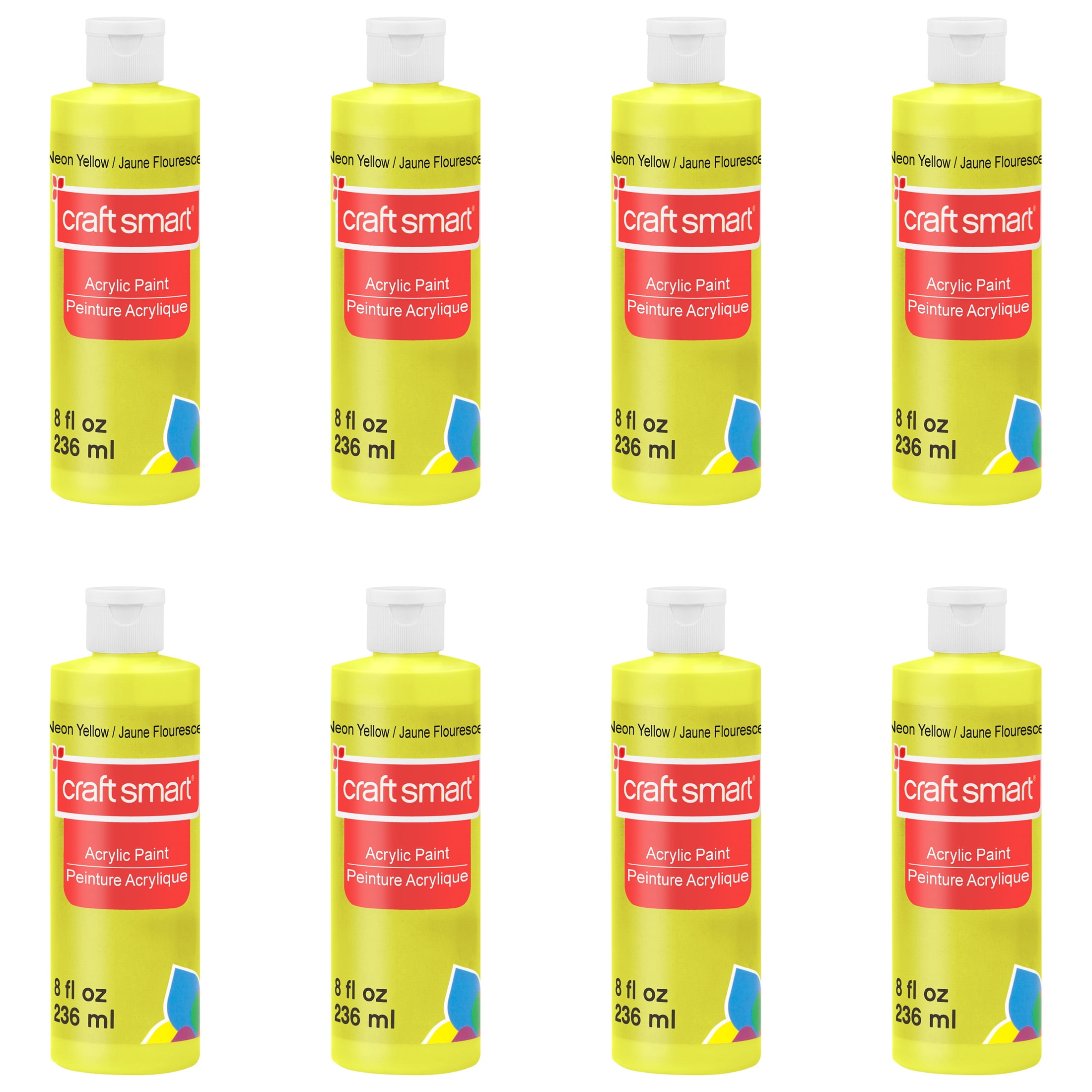 Craft Smart 8oz. Neon Acrylic Paint, 8 Pack