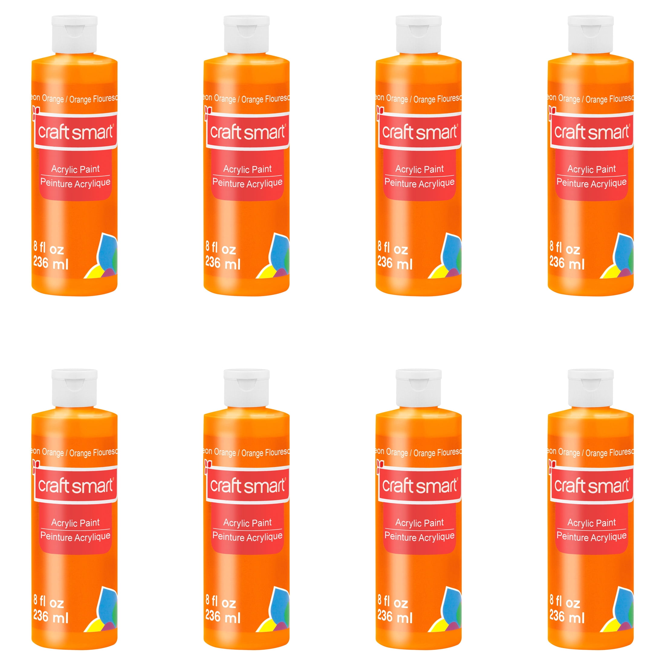 Craft Smart 8oz. Neon Acrylic Paint, 8 Pack