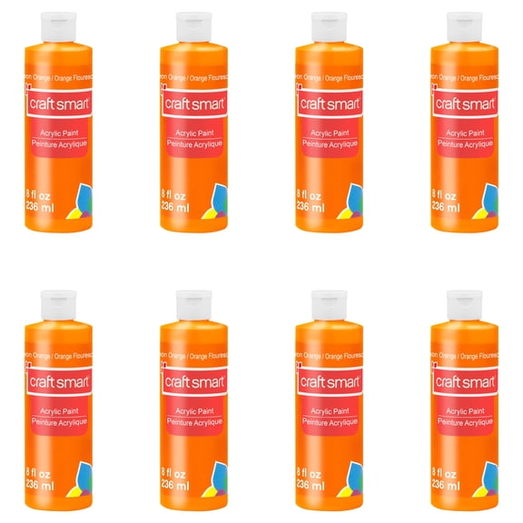 Craft Smart 8oz. Neon Acrylic Paint, 8 Pack
