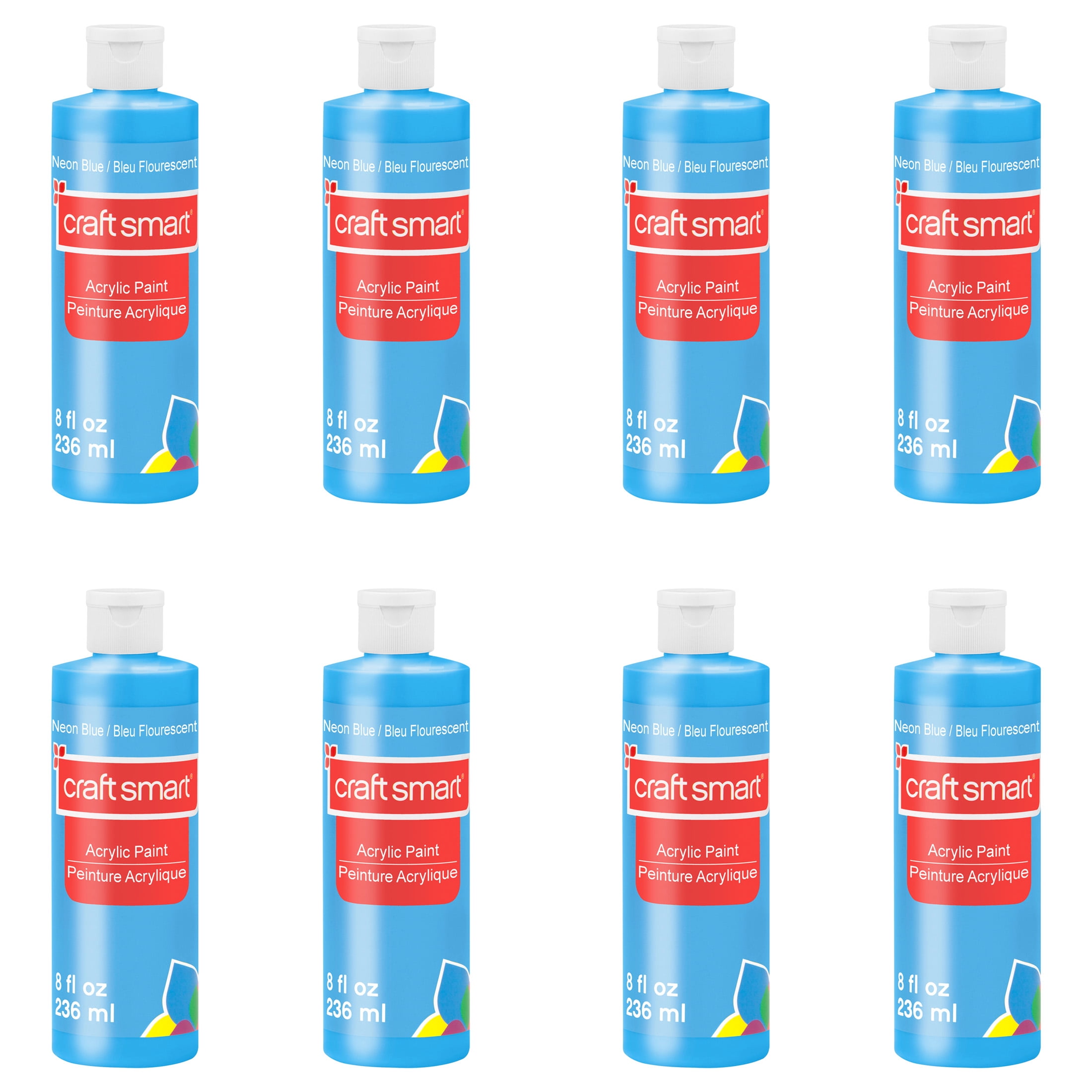 Craft Smart 8oz. Neon Acrylic Paint, 8 Pack