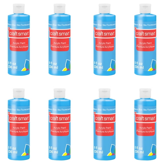 Craft Smart 8oz. Neon Acrylic Paint, 8 Pack