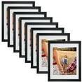 8 Pack 8x10 Picture Frames with Mat, Black Wall Mount and Table Top