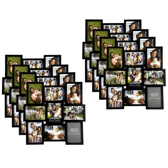 Studio Decor 9 Opening Black Dimensional 5" x 7" Collage Frame, 8 Pack