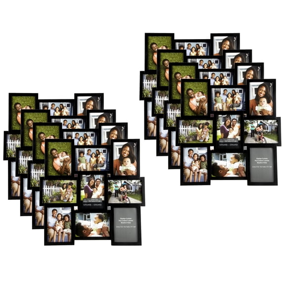 Studio Decor 9 Opening Black Dimensional 5" x 7" Collage Frame, 8 Pack