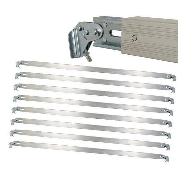 (8 Pack) 97"-107" Adjustable Double Decking Captive Beam - High Strength Aluminum, 2200 LB WLL | Cargo Load Lock Bar for Enclosed Trailers, Trucks and Vans with E Track Tie-Down System