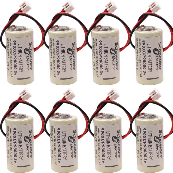 (8-Pack 990xcp98000 3V 1800mAh Replacement Lithium Battery for CR17335SE 990XCP98000 990-XCP-980-00 PLC Backup Power Supply