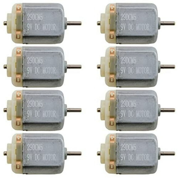 8 Pack 9V DC Motor 8,500 RPM (1" x 0.8" x 0.6")