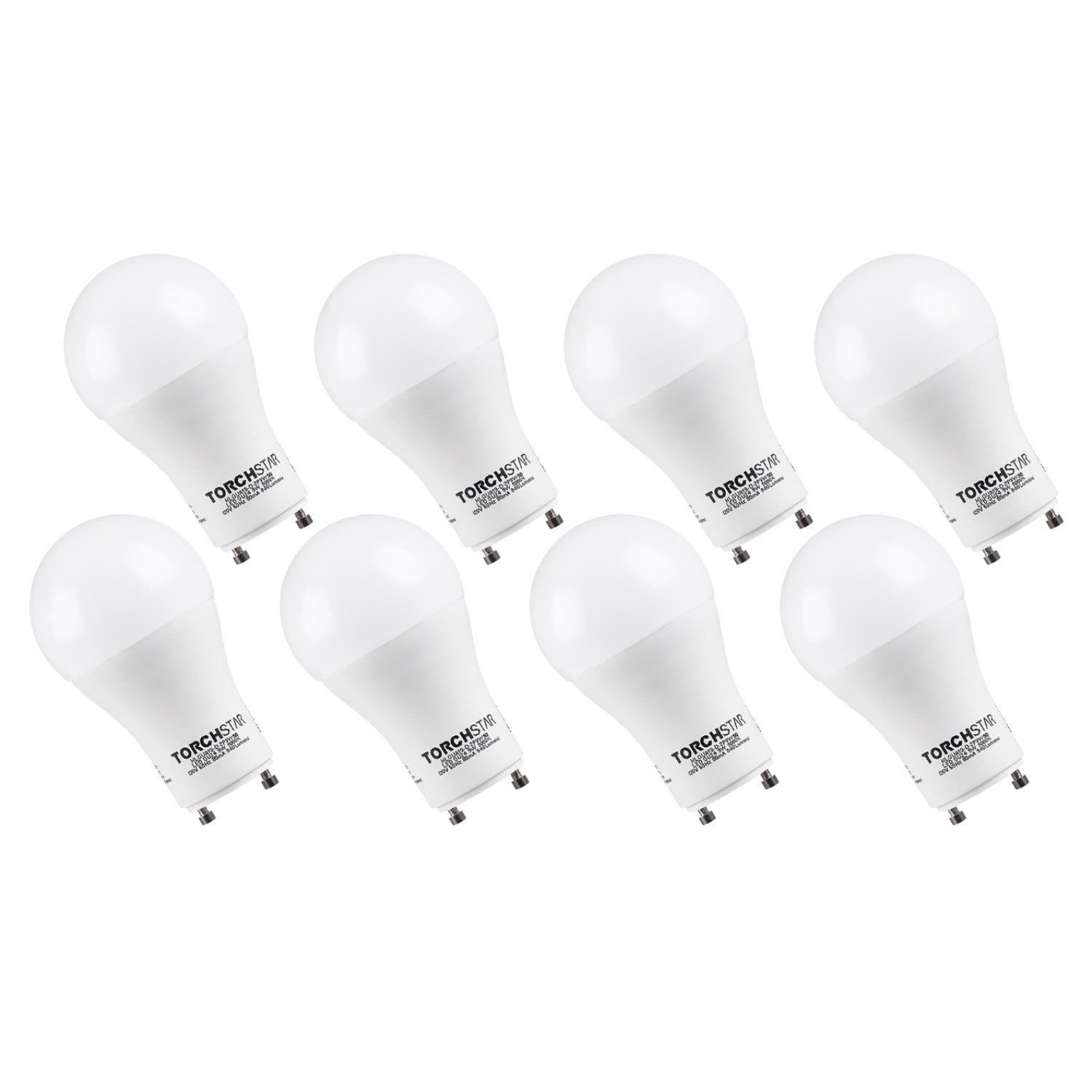 8 Pack 9W Dimmable A19 LED Light Bulb with GU24 Base, 60W Eqv. Energy Star & UL-Listed Lamp Bulb, 830 Lumens, 5000K Daylight, 310° Omni-directional General Lightin