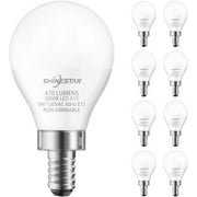 8 Pack A15 Ceiling Fan Light Bulbs 40W 5000K Daylight LED E12 Candelabra Small Base Light Bulbs, Non-Dimmable