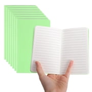 8 Pack A6 Notebook, A6 Journal Mini Notebook Pocket Kraft Memo Notepads Wide Ruled Lined Sketchbook Small 3.5x5.5 Inch 30 Sheets for Men Women Office Supplies Travelers,Light Green
