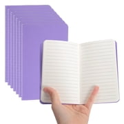 8 Pack A6 Notebook, A6 Journal Mini Notebook Pocket Kraft Memo Notepads Wide Ruled Lined Sketchbook Small 3.5x5.5 Inch 30 Sheets for Men Women Office Supplies Travelers,Purple