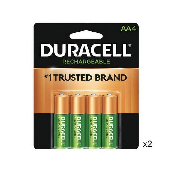 8-Pack AA Duracell Rechargeable (DX1500) Batteries (2500 mAh)