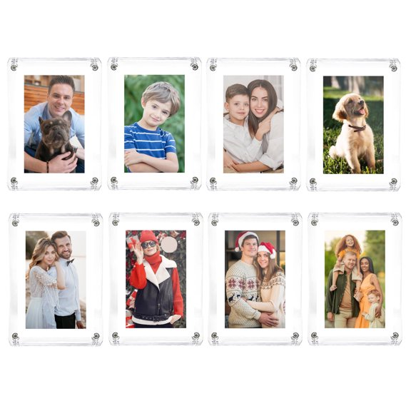 Memorable Pix 2.7" x 3.9" Magnetic Acrylic Floating Frames (8 Count)