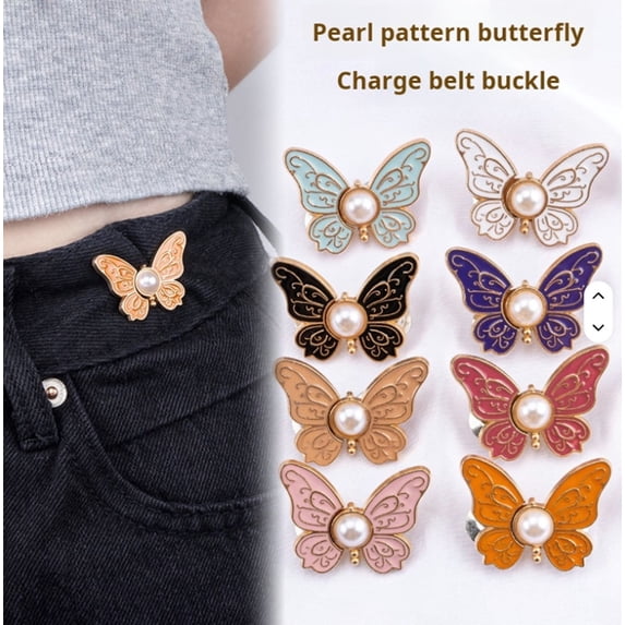 8 Pack Adjustable Waist Tighteners, No Sew Jeans Button Clips and Pant Waist Adjuster Pins, TIKA