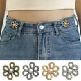 thumbnail image 1 of 8 Pack Adjustable Flower Button Pants Waist Tightener Clips, No-Sew Jean Buckle Extender Set for Loose Jeans, Skirts, Shorts & DIY Crafts, 1 of 2