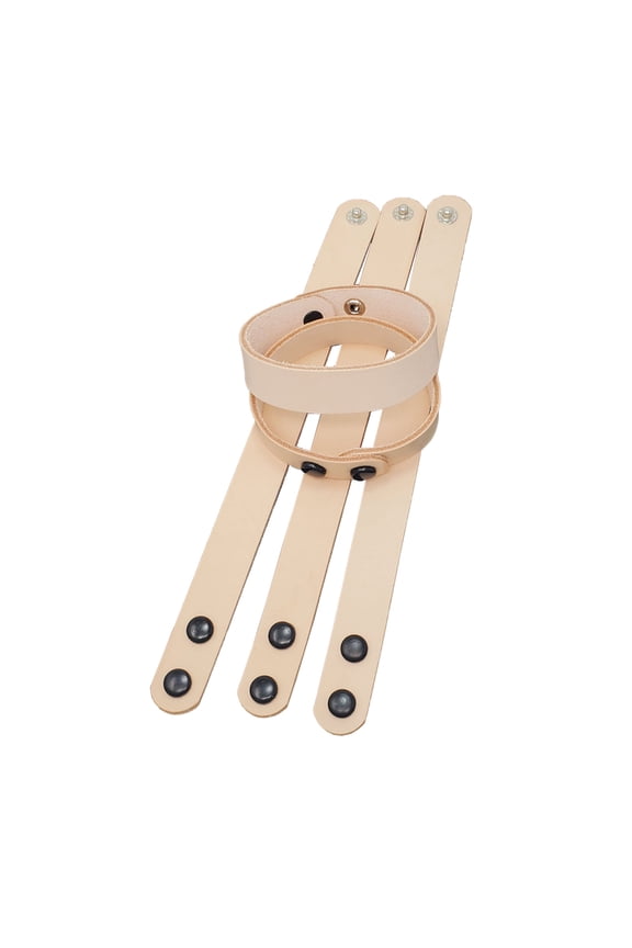 8 Pack Adjustable Leather Bracelets 3-4 Inch - Vegetable Tanned Tooling Ready