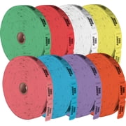 8 Pack Admit One Roll Tickets - 2000 Blank Tickets per roll, 16,000 Raffle, Carnival, Auction, Fundraiser, Bingo or Drink Tickets, Assorted Colors