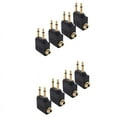 thumbnail image 1 of 8 Pack Airplane Headphone Adapter ,Airline Airplane Flight Adapters for Headphones, Golden Plated 3.5mm, 1 of 7