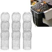 8 Pack Aluminum Gutter Guard Strainers,6.7X3.5In Aluminum Filters,Heavy Duty Gutter Guards Mesh,Preventing Blockage Leaves