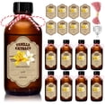 thumbnail image 1 of 8 Pack Amber Glass Vanilla Extract Bottles with Lids, 8 PCS Vanilla Extract Labels and Funnel, Glass Boston Vanilla Bottles for Syrup Gift, Jars Glass Bottles for Vanilla Extract (4oz), 1 of 1